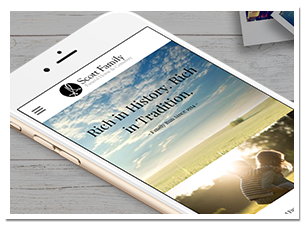 responsive funeral home website for fast mobile or desktop experience